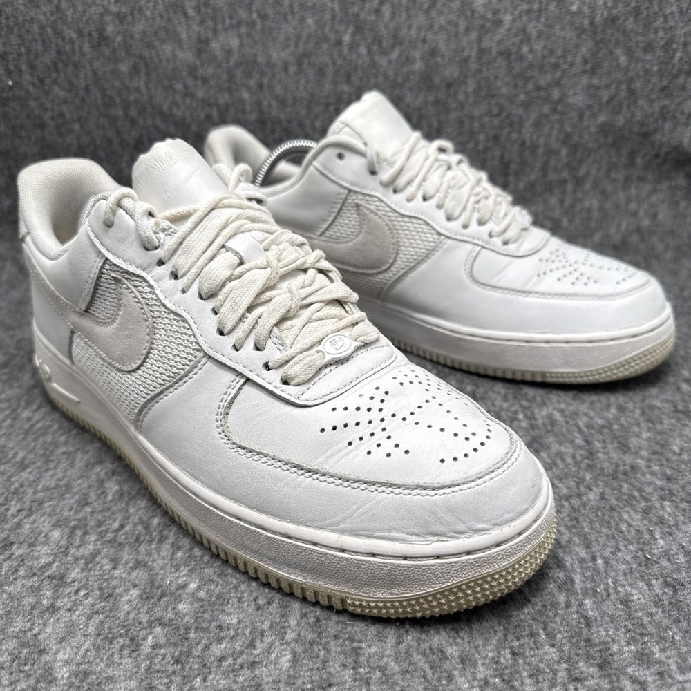 Nike Air Force 1 Low Slam Jam Triple White Mens Size 10 Casual Leather Sneakers